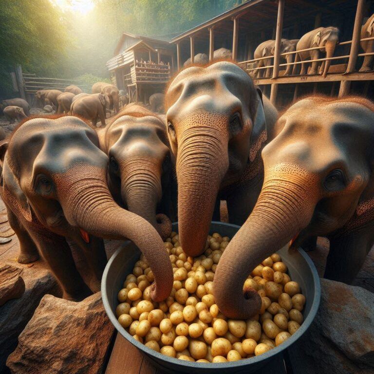 can elephants safely eat potatoes